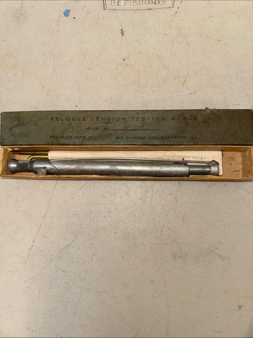 Vintage Pelouze Manufacturingn Co. 5-T Tension Testing Scale Chicago Ill